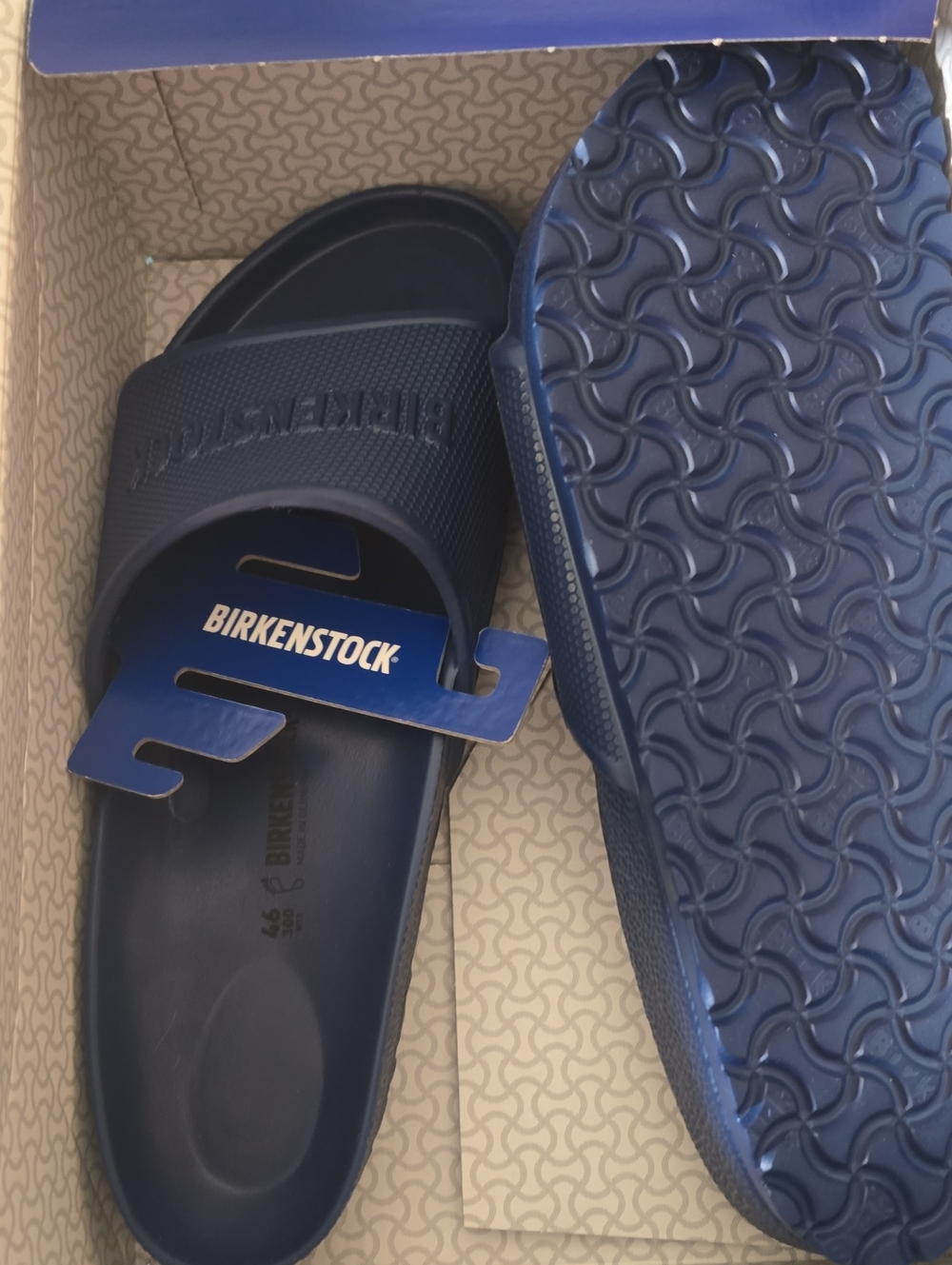 Birkenstock Men's Slides in Deep Blue
